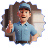 Alpine HVAC guy giving thumbs up