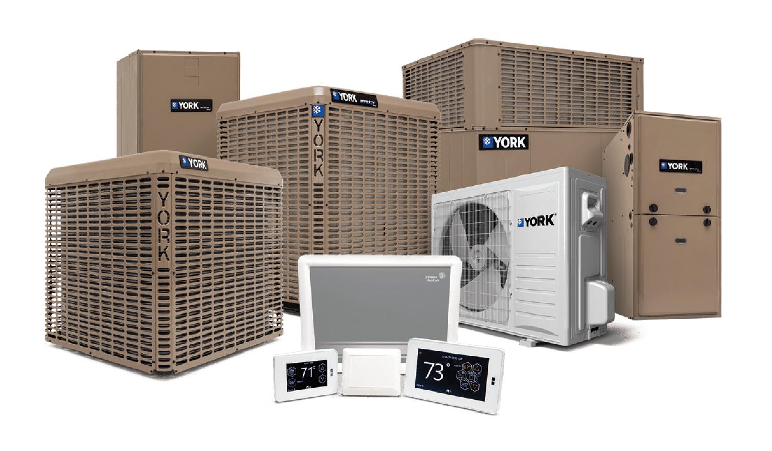 York air conditioning systems and smart thermostats used for professional AC installation, repair, and maintenance in Sacramento homes